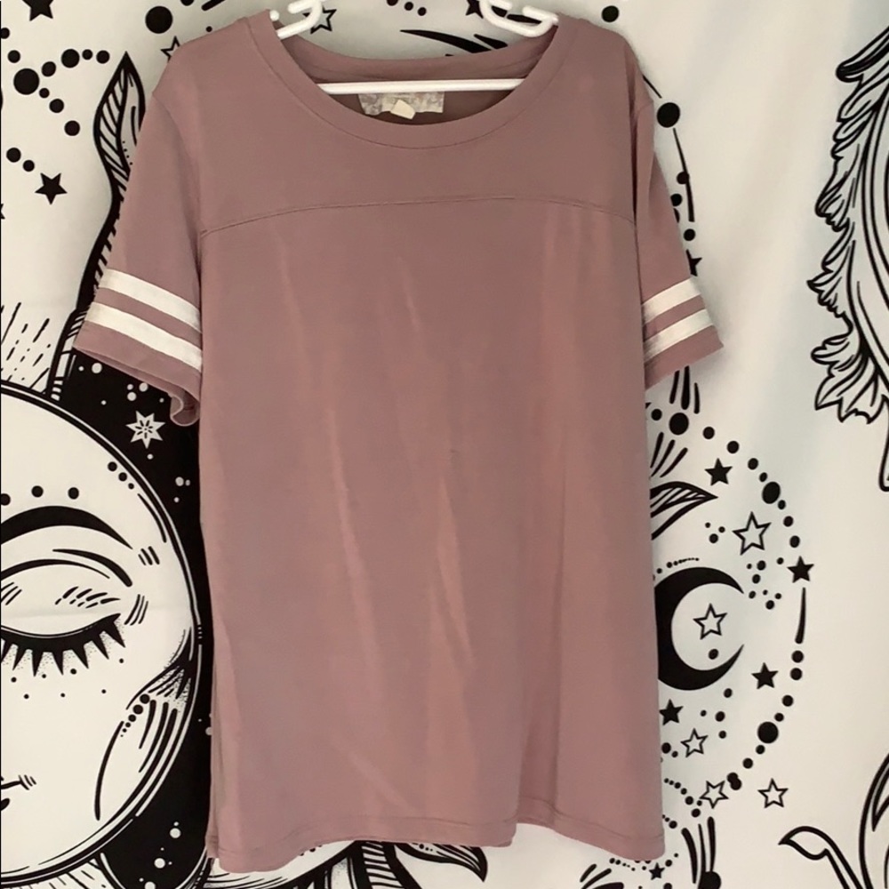girls stripe sleeve tee